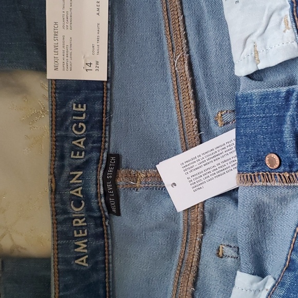American Eagle Super Hi-Rise Jeggings Button Fly 14 Short - Picture 3 of 6